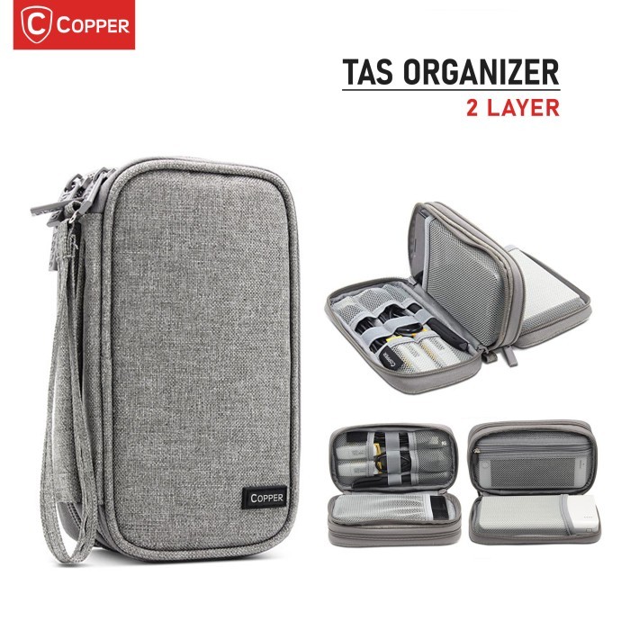 Copper Tas Gadget Powerbank Waterproof Multifungsi 2 Layer - Gambar 4